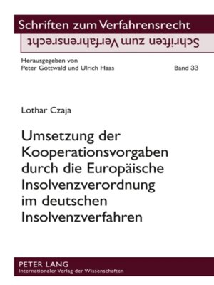cover image of Umsetzung der Kooperationsvorgaben durch die Europäische Insolvenzverordnung im deutschen Insolvenzverfahren
